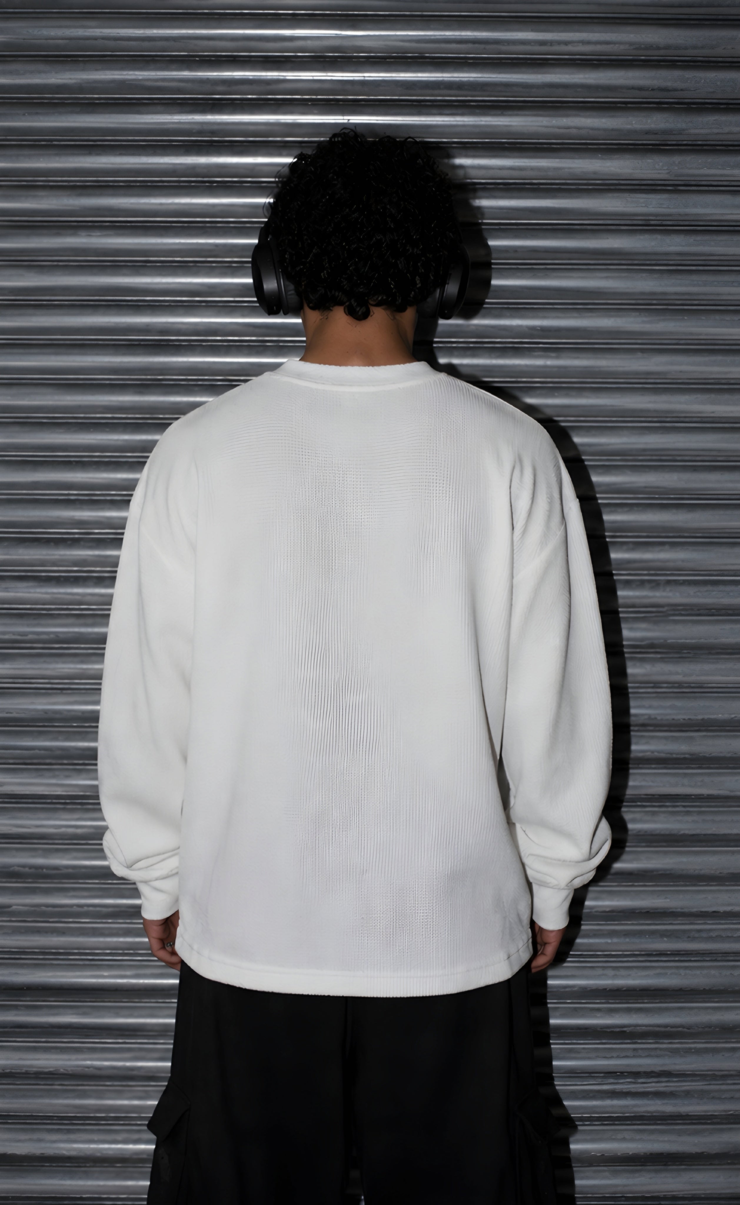 The blind eye white waffle knit t-shirt (unisex)