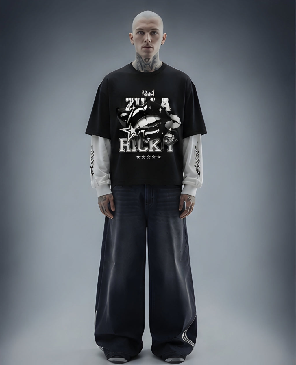 Silent black reglan tshirt (unisex)
