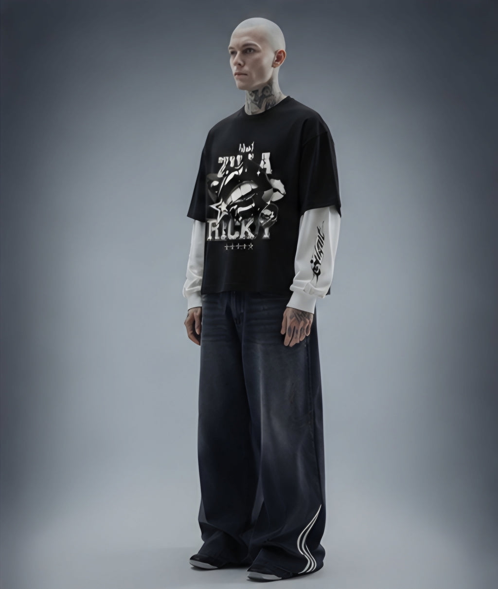 Silent black reglan tshirt (unisex)