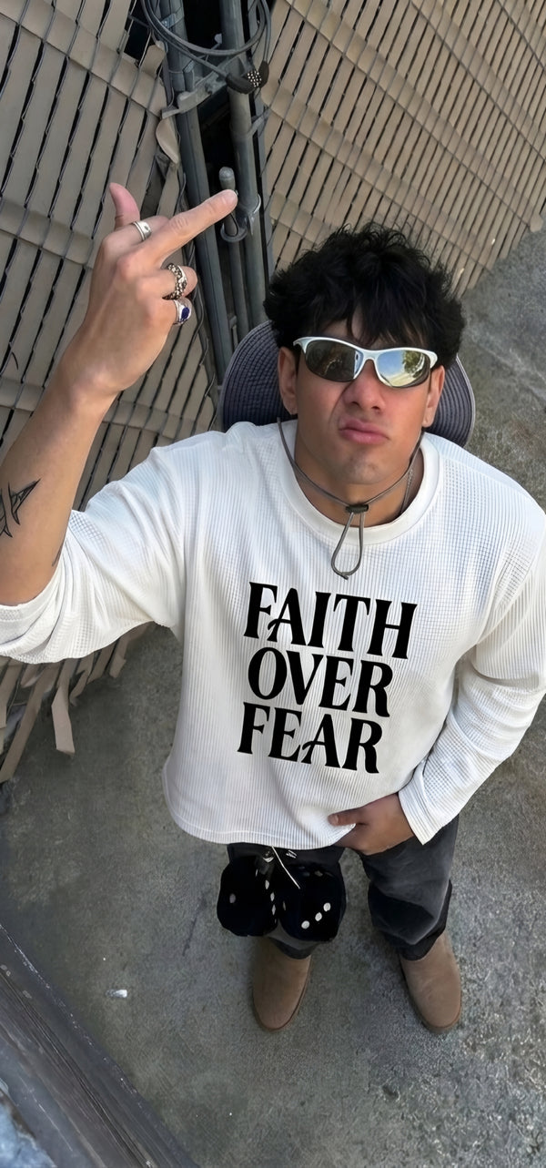 Faith oversized waffle knit tshirt (unisex)