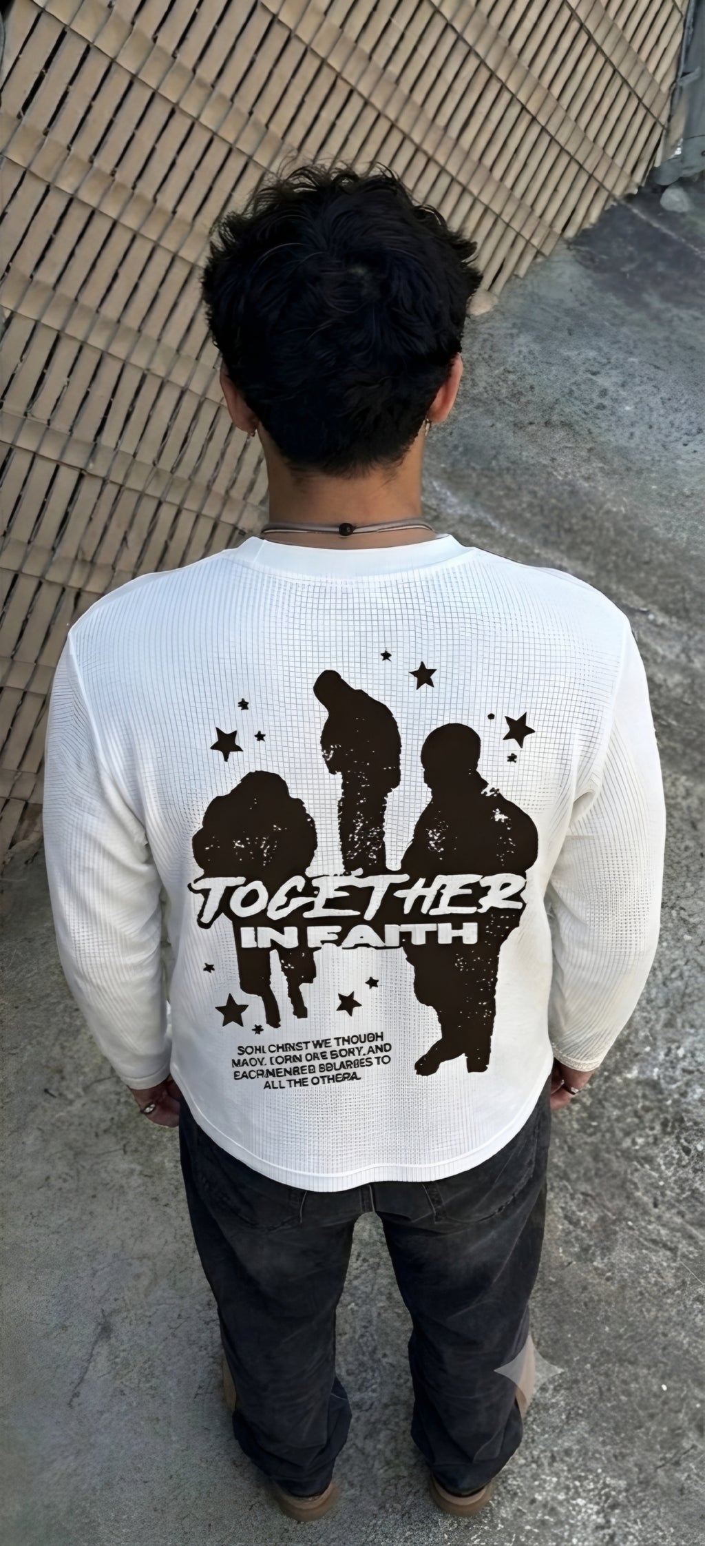 Faith oversized waffle knit tshirt (unisex)