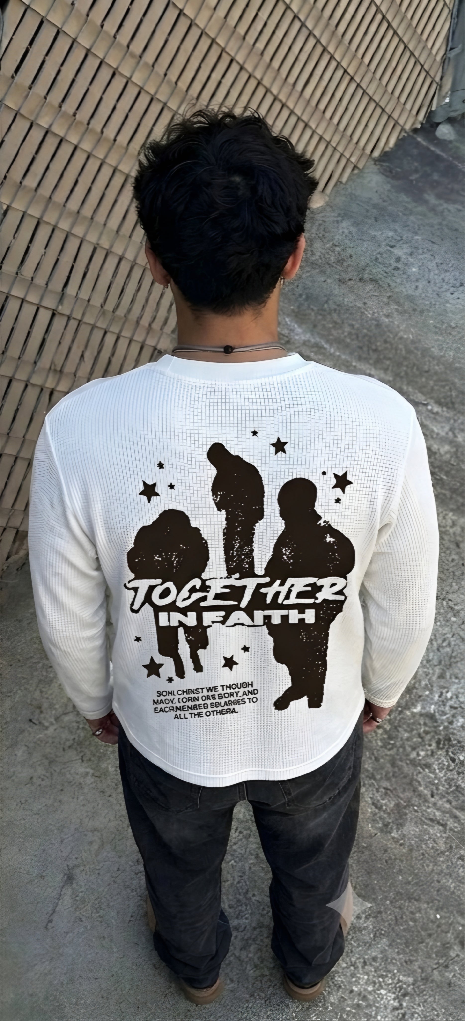 Faith oversized waffle knit tshirt (unisex)