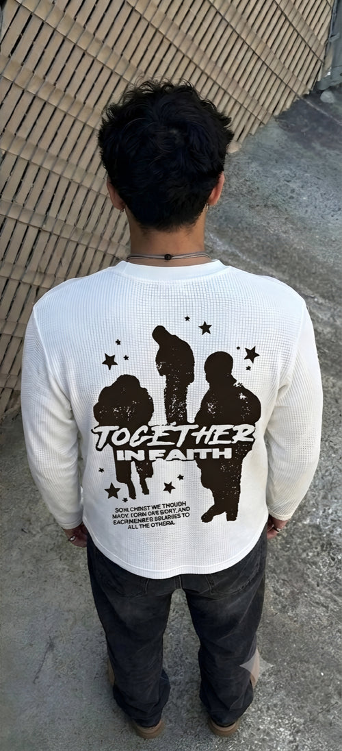 Faith oversized waffle knit tshirt (unisex)