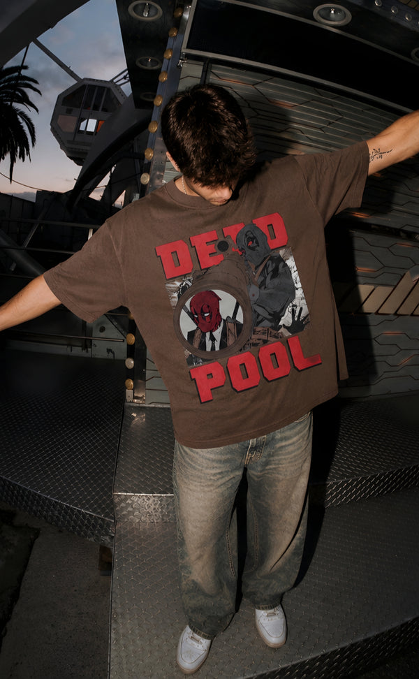 Dead pool brown cropped tshirt
