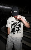 One chance off white cropped thsirt