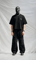 Dreams black boxy fit cropped tshirt