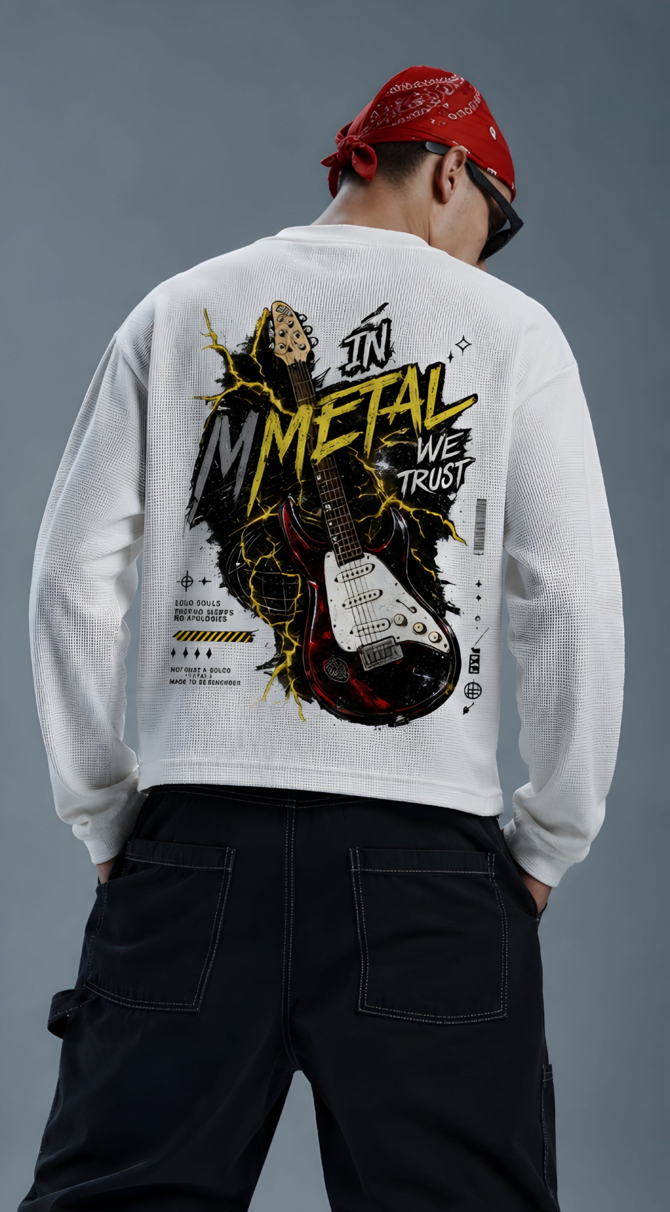 Made for music white waffle knite tshirt