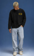 Nos black waffle knit tshirt