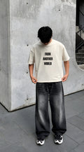 Another world off white boxy fit cropped tshirt