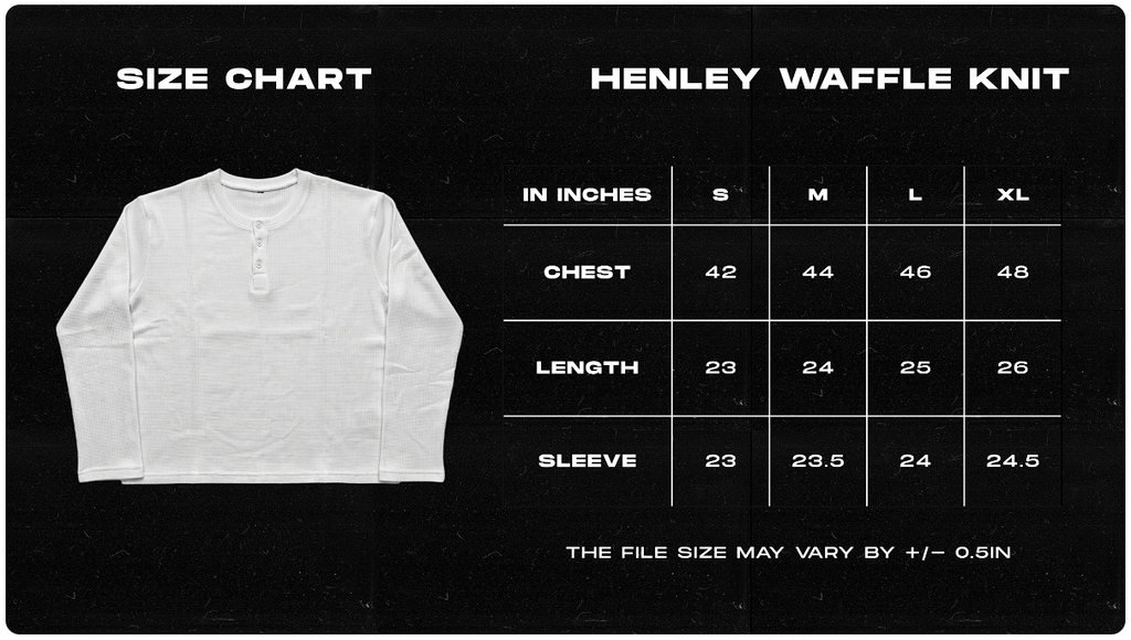 Plain white waffle knit henley
