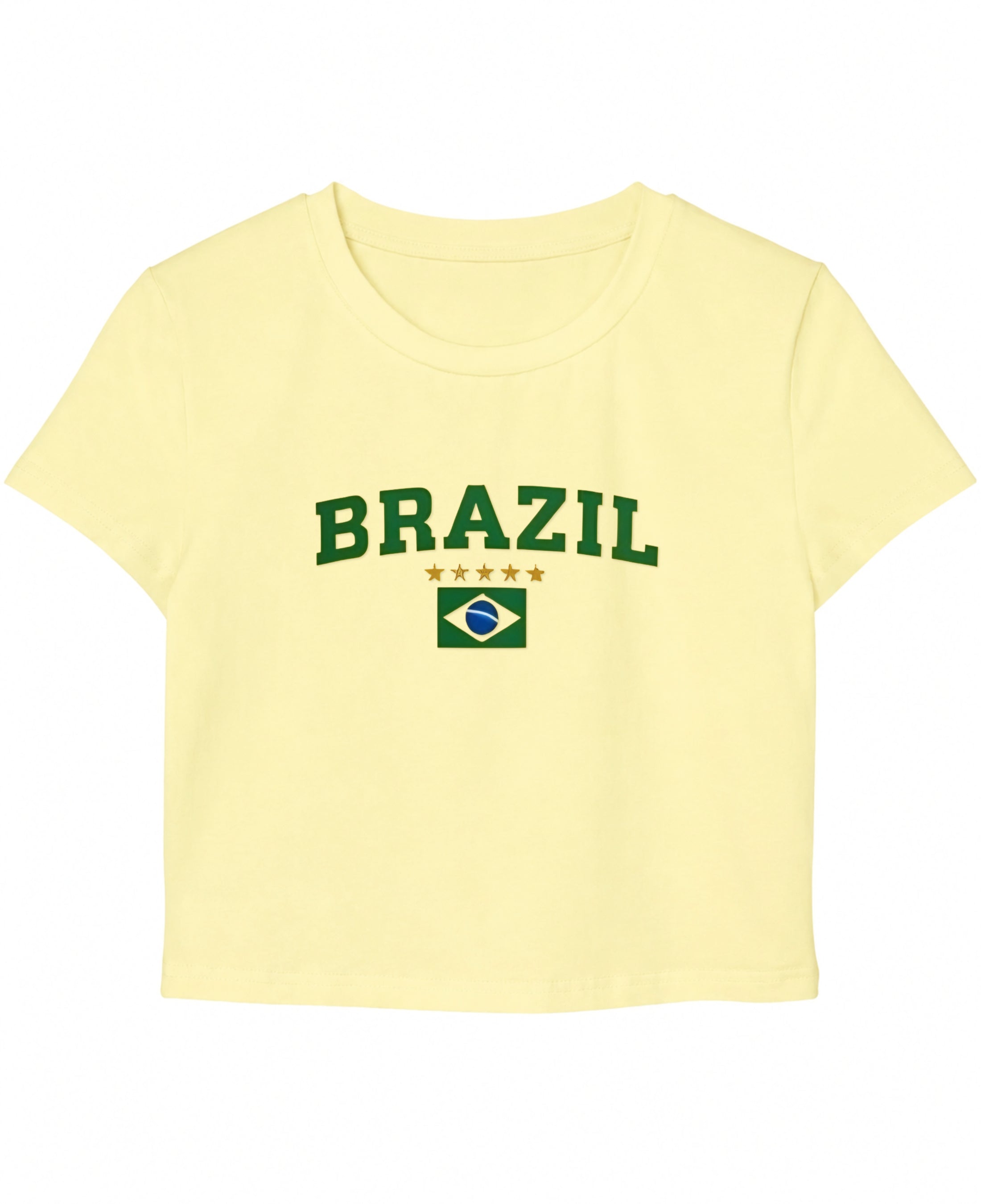 Butter Yellow Baby Tee Front Design