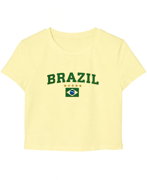 Butter Yellow Baby Tee Front Design