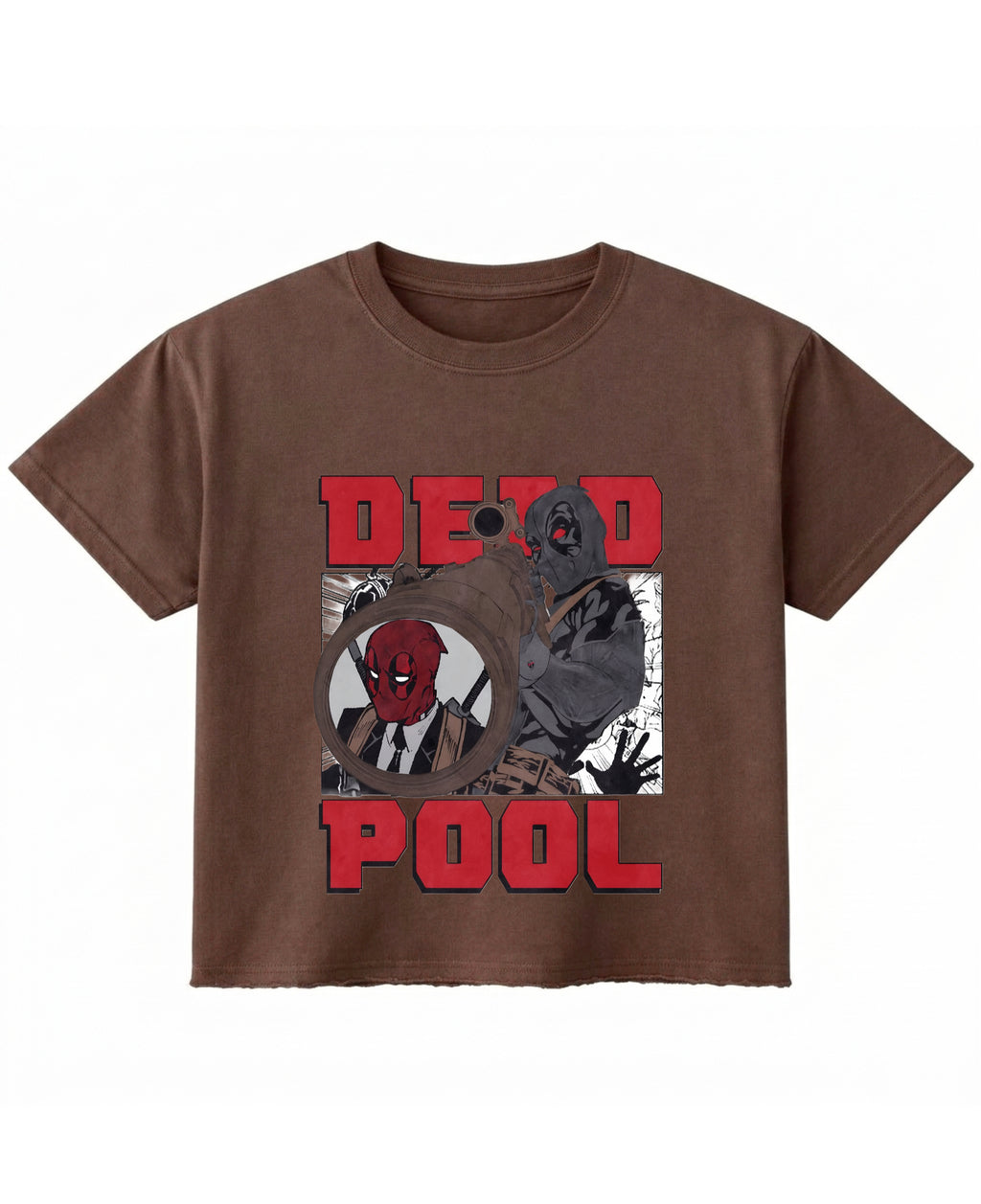 Brown Boxy Fit T-shirt Front Design