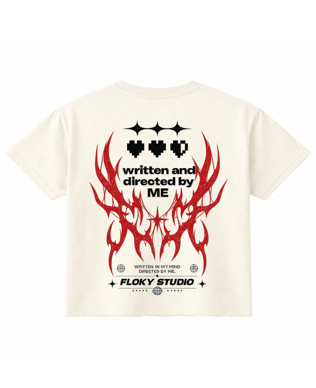 Off White Boxy Fit T-shirt Back Design