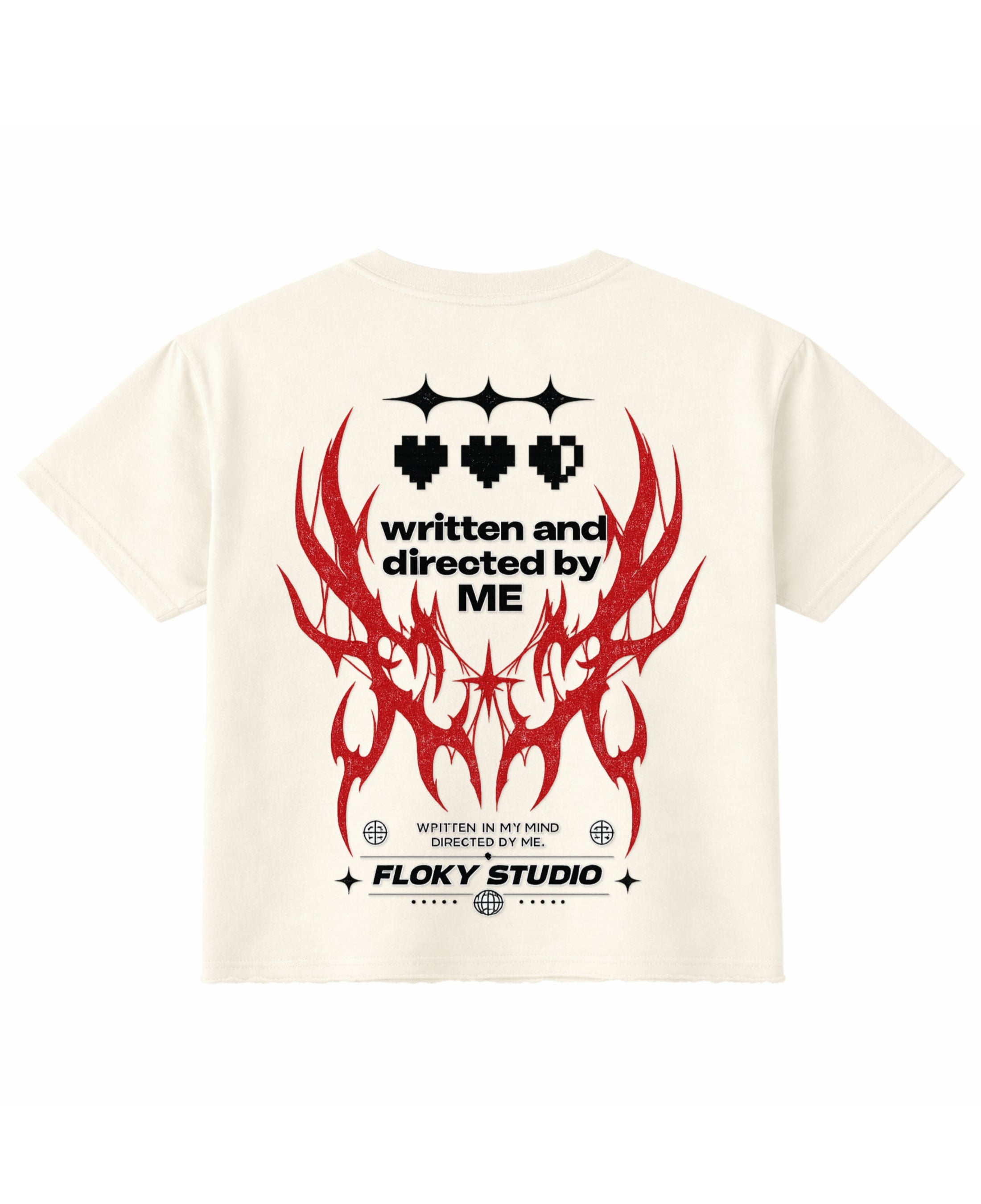 Off White Boxy Fit T-shirt Back Design