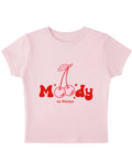 Baby Pink Baby Tee Front Design