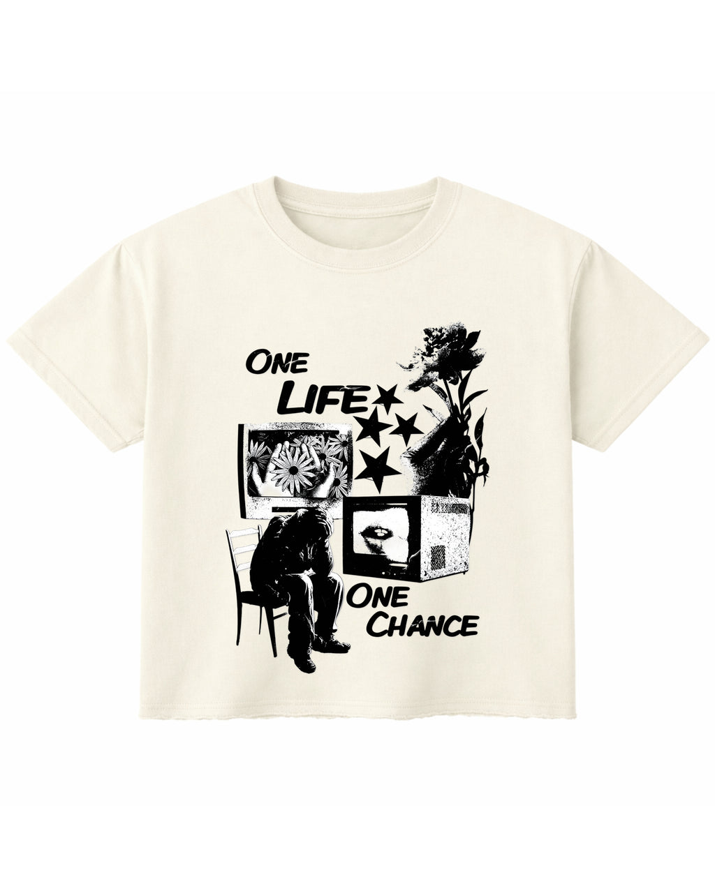 Off White Boxy Fit T-shirt Front Design