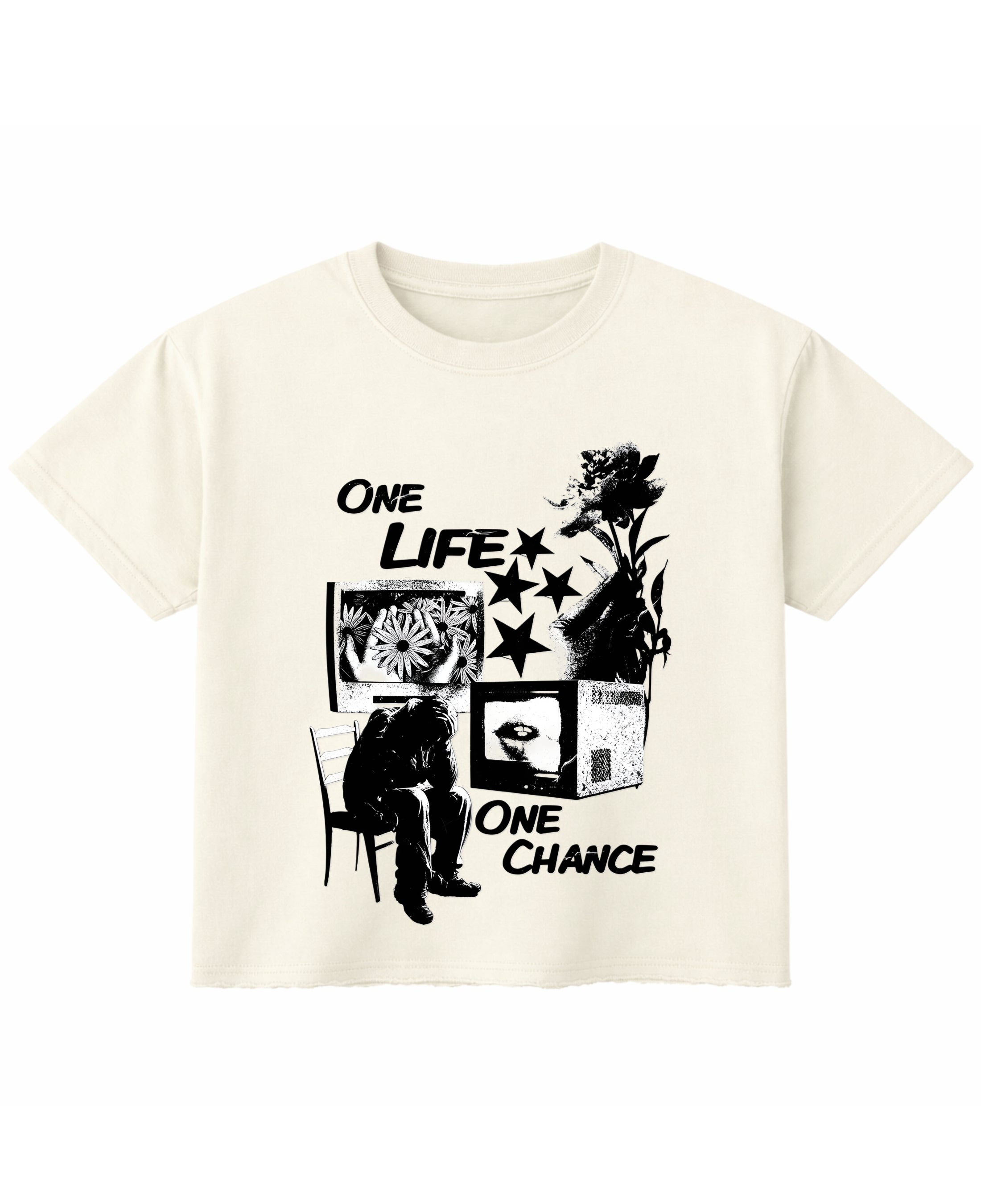 Off White Boxy Fit T-shirt Front Design