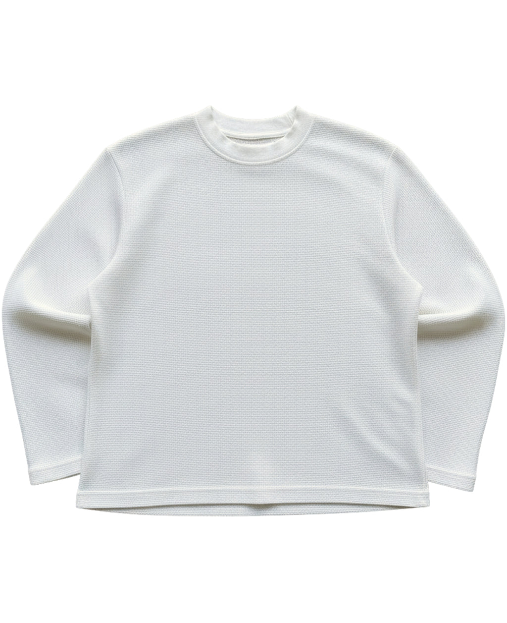 Off-white waffle knit oversized full-sleeve Front Design