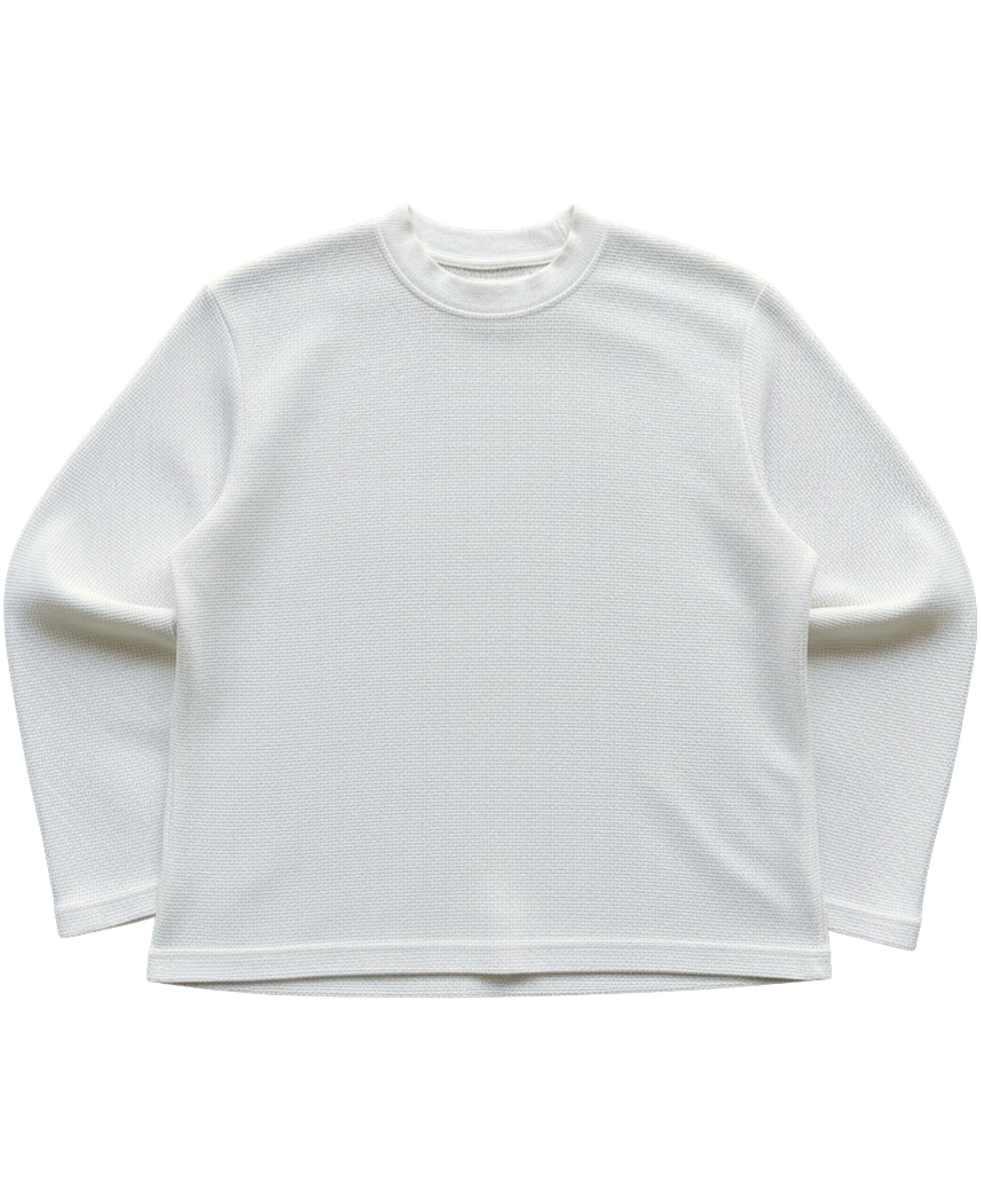 Off-white waffle knit oversized full-sleeve Front Design