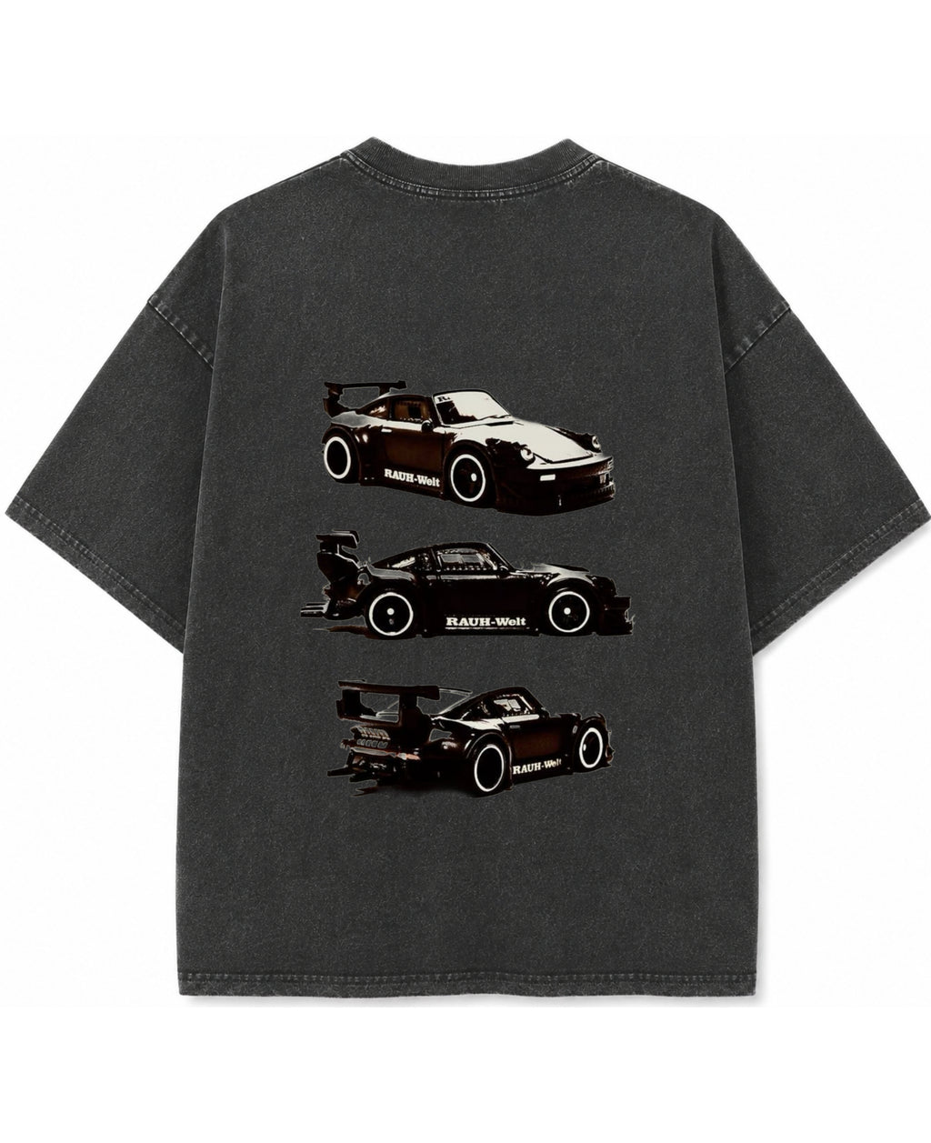 Vintage Fade Wash Oversized T-shirt Back Design