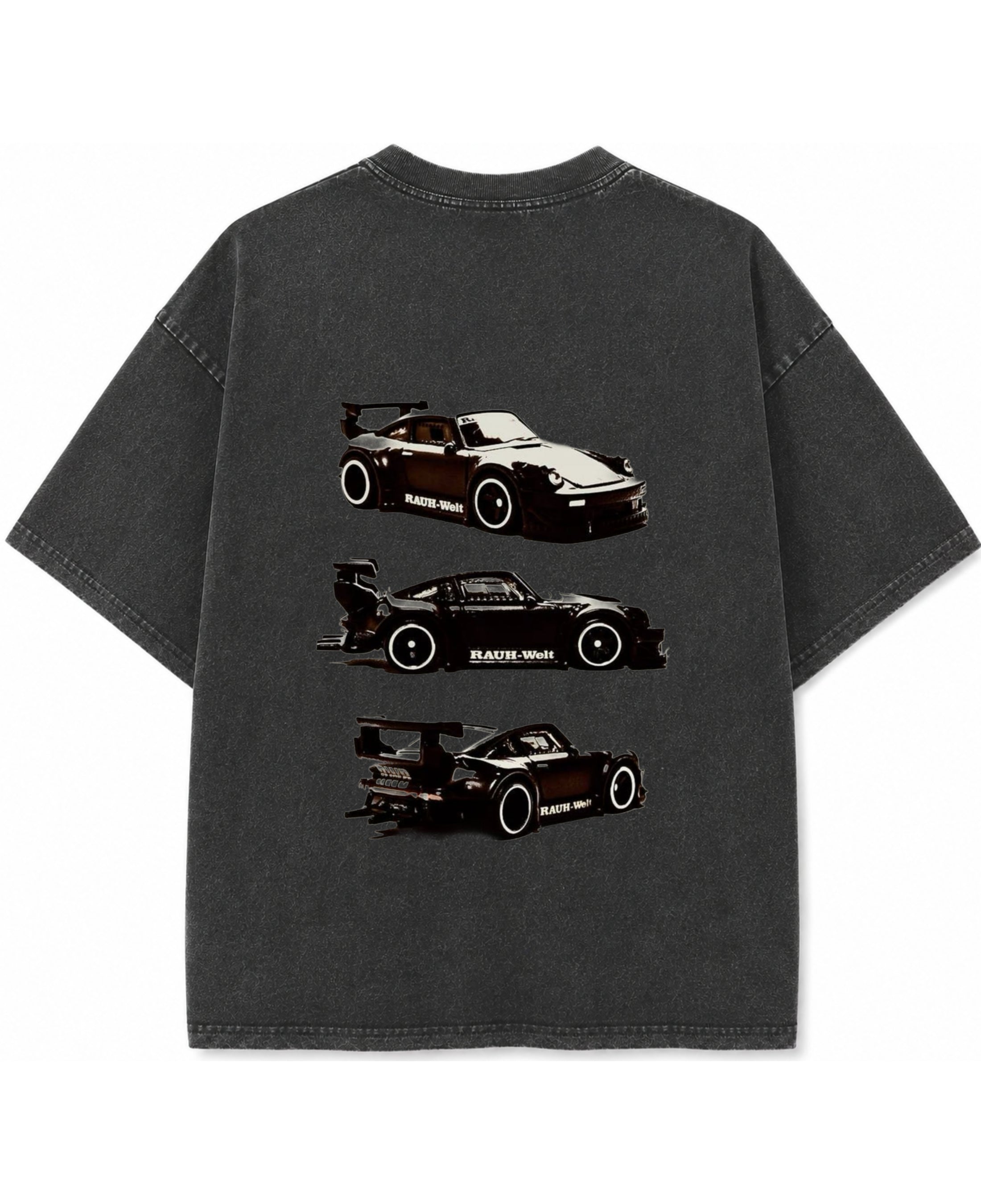 Vintage Fade Wash Oversized T-shirt Back Design