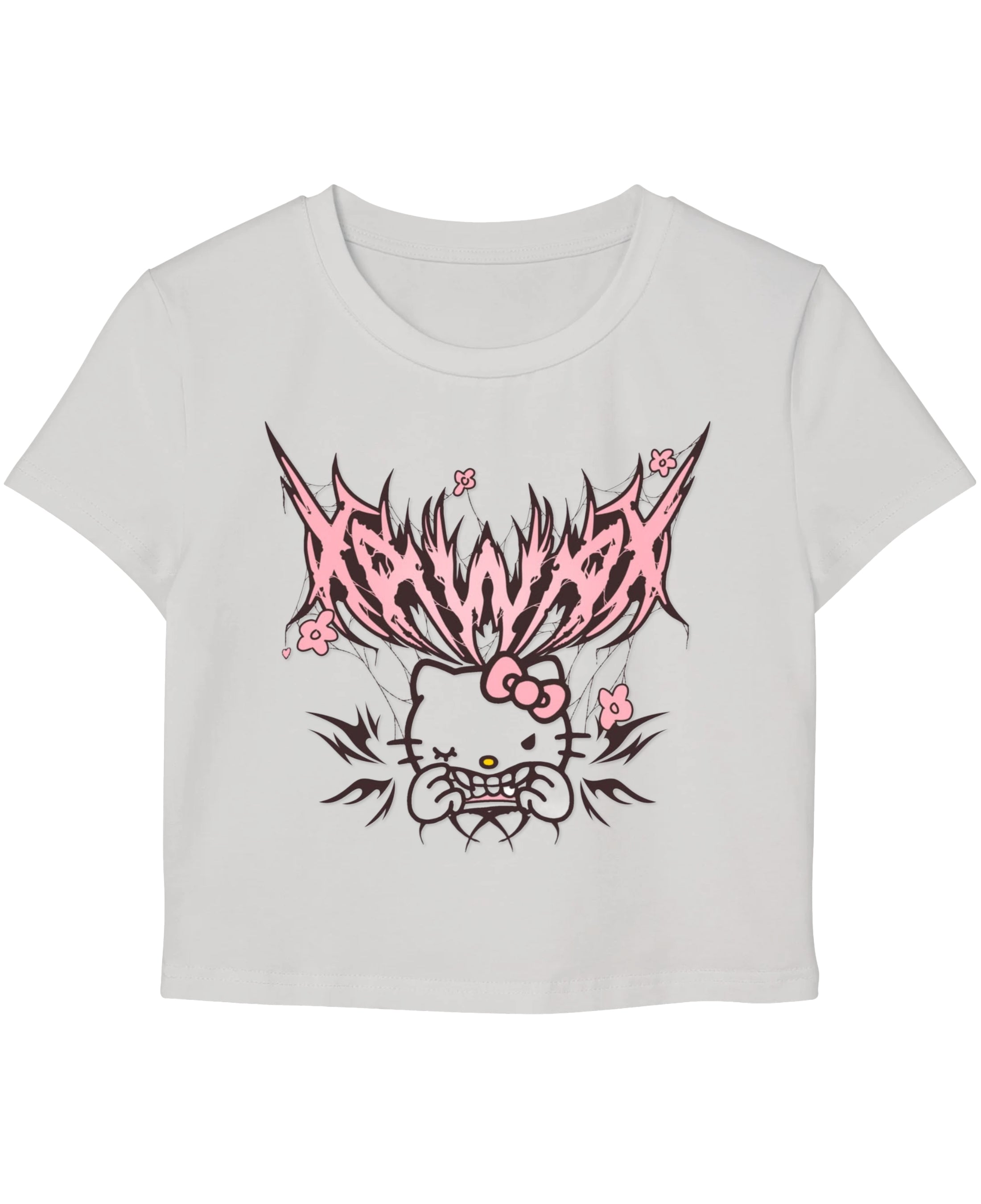 White Baby Tee Front Design