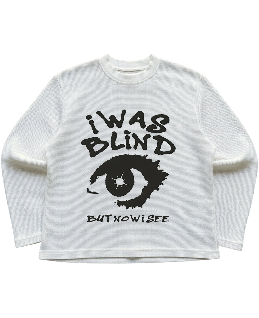 Off-white waffle knit oversized full-sleeve Front Design